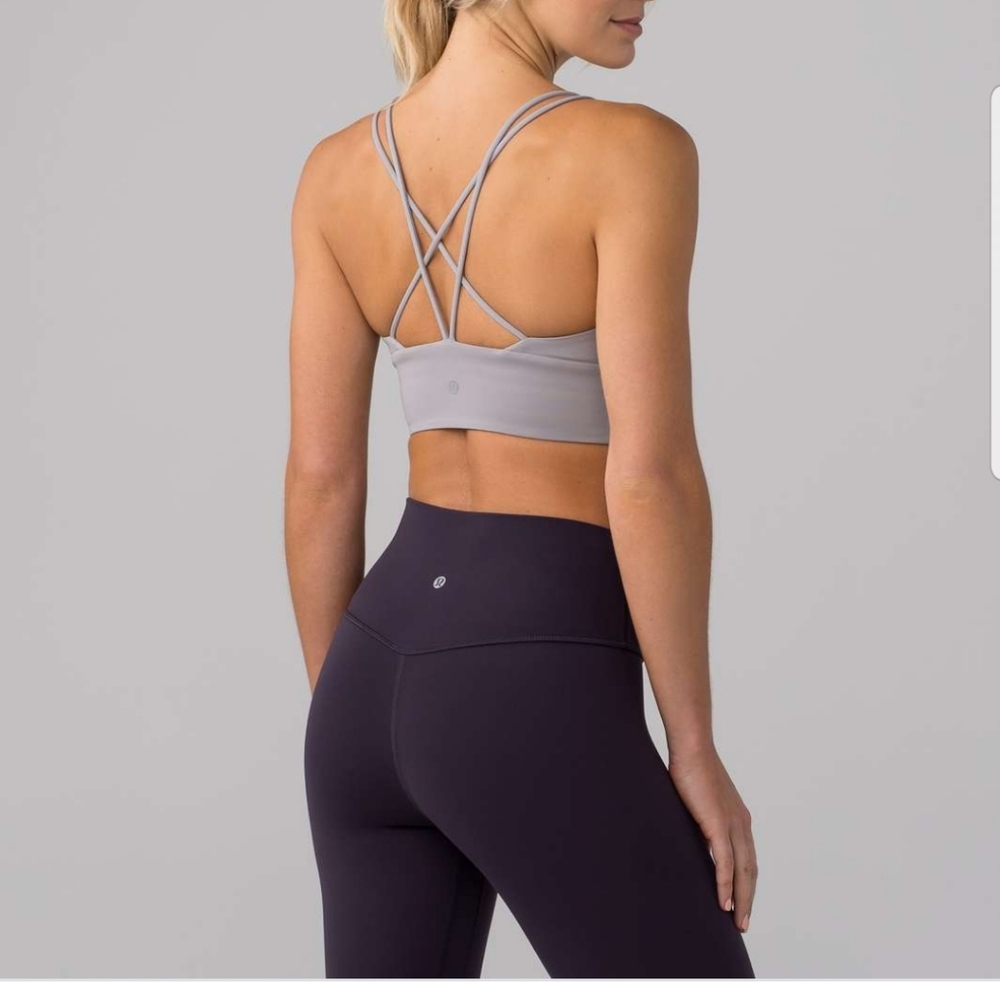 Lululemon pushing limits dark chrome bra sz 8 - Picture 2 of 7